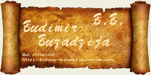 Budimir Buzadžija vizit kartica